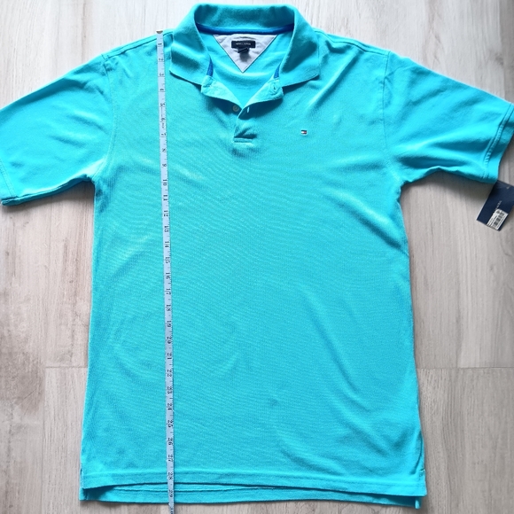 New Tommy Hilfiger Boy's Polo Shirt Short-Sleeve Buttons Blue Extra Large XL 20 - Picture 3 of 10
